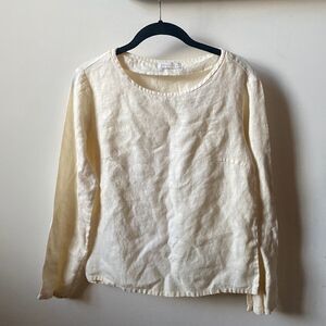 True Linen Size XS Folk Blouse From Slovakia